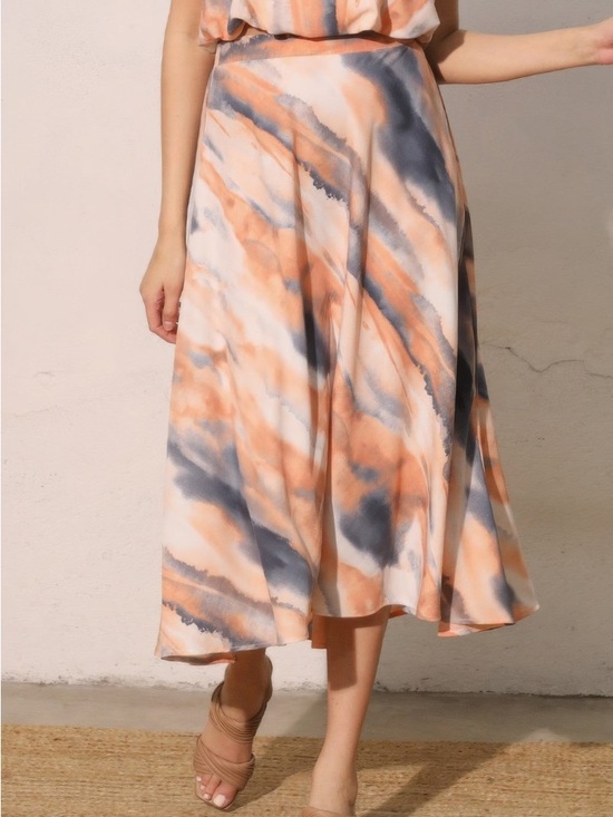 Shannel’s Closet Dresses & Skirts - Cloud Tie Dye Midi Swing Skirt